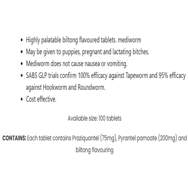 قرص ضدانگل سگ از برند مدپت