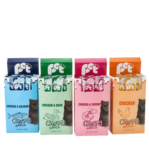 بستنی، تشویقی  گربه  برند پت مارک (مرغ ، مرغ واردک، مرغ و میگو، مرغ و سالمون) 25 عددی