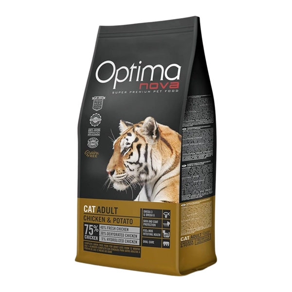 خوراک گربه بالغ اپتیمانوا طعم مرغ و برنج 8 کیلوگرم
