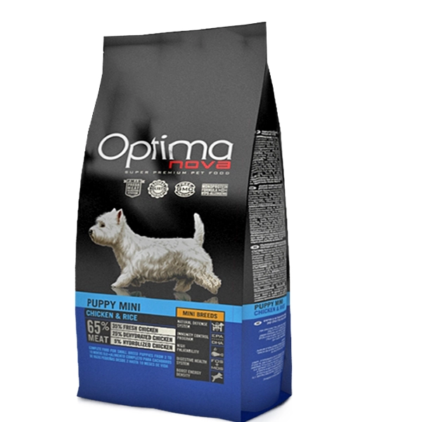 خوراک پاپی نژاد کوچک اپتیمانوا با طعم مرغ و برنج 2 کیلوگرم