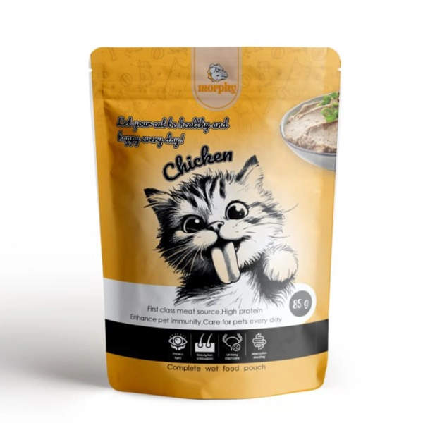 پوچ گربه 128عددی 4 طعم جور مرغ، بوقلمون، گوشت گاو و گوشت بره