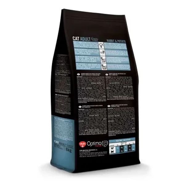 خوراک گربه بالغ اپتیمانوا طعم خرگوش و سیب زمینی بدون غلات 8 کیلوگرم